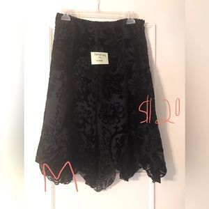Black velour skirt